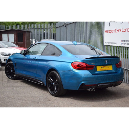 BMW 4 Series F36 Gran Coupe Gloss Piano Black Body Kit | M Performance Style Aero Pack, M Sport Styling | Front Splitter, Side Skirts, Rear Diffuser (Twin Left/Dual Outlet) | 2013-2020 | CT Carbon BLAK Exterior Styling Kit