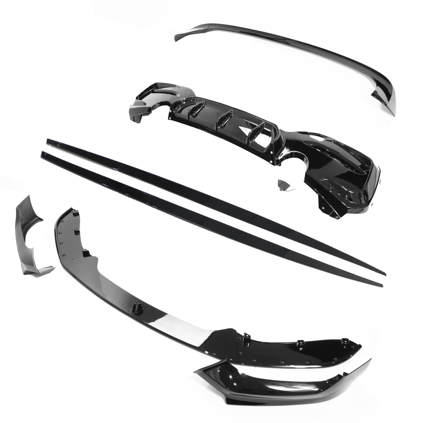 BMW 1 Series F20 F21 LCI 2015-2020 Gloss/Piano Black Full Body Kit - Aero Styling Pack with Front Splitter, Side Skirt Extensions, Rear Diffuser & Roof Spoiler | High Gloss Shadowline OEM+ ABS | Hatchback 3 Door & 5 Door | Performance Styling | CT Carbon