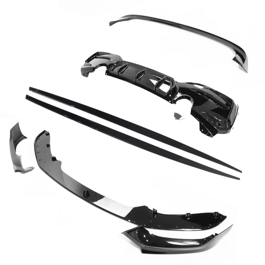 BMW 1 Series F20 F21 LCI 2015-2020 Gloss/Piano Black Full Body Kit - Aero Styling Pack with Front Splitter, Side Skirt Extensions, Rear Diffuser & Roof Spoiler | High Gloss Shadowline OEM+ ABS | Hatchback 3 Door & 5 Door | Performance Styling | CT Carbon