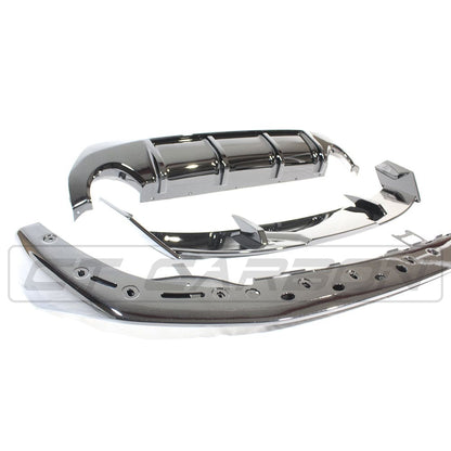 BMW 1 Series F40 2020+ Gloss/Piano Black Body Kit – M Performance/M Sport Style Aero Pack by CT Carbon / CT BLAK | Front Splitter Lip + Rear Diffuser Valance + Boot/Tailgate Spoiler | ABS Black Pack Exterior Styling Upgrade | Shadowline Compatible