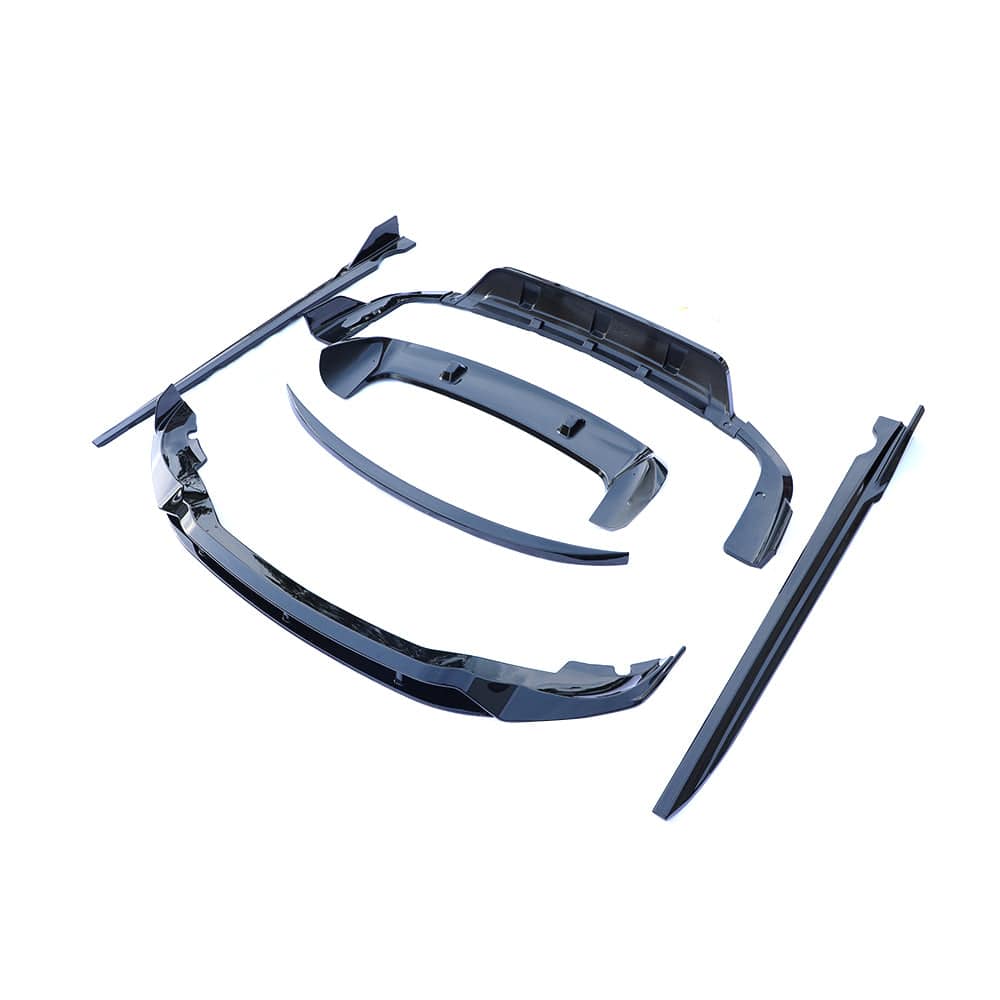 BMW X5 G05 2018+ Gloss Black Body Kit – Full Exterior Styling Pack/Aero Kit (ABS) with Front Splitter, Rear Diffuser, Side Skirts & Dual Boot Spoiler – Black Pack Shadow Look – CT Carbon