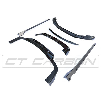 BMW X5 G05 Body Kit Gloss Black ABS - Full Aero Styling Pack 2018+ (Front Splitter/Lip, Side Skirts, Rear Diffuser, Twin Tailgate Spoilers) Black Pack Exterior Upgrade CT Carbon