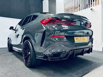 BMW X6 G06 2020+ Full Gloss Piano Black Exterior Styling Kit - Black Pack / Shadowline Blackline Blackout Trim ABS Body Kit OEM+ Upgrade by CT Carbon