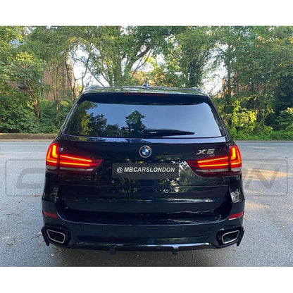 BMW X5 F15 2014-2018 Gloss Piano Black Body Kit – M Performance Style Aero Pack with Front Splitter Lip Spoiler, Rear Diffuser/Valance & Spats | Black Pack Shadowline Exterior Styling Upgrade