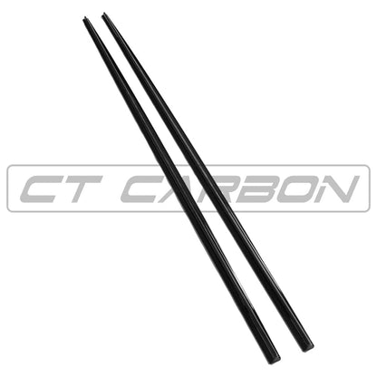 VW Volkswagen Polo Mk6 AW 2017-2020 Gloss/Piano Black Body Kit - Front Lip Splitter, Side Skirt Extensions, Rear Roof Spoiler/Wing - Exterior Styling Aero Pack Bundle, Blackout OEM+ ABS - BLAK by CT