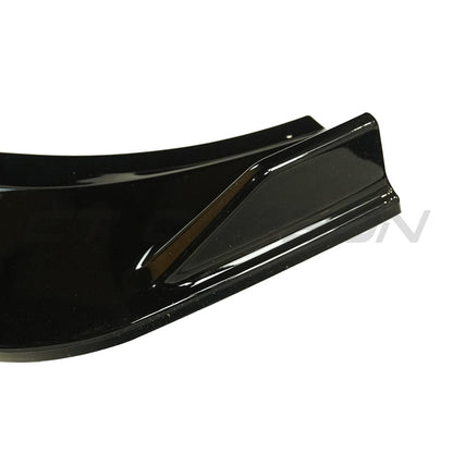 VW Volkswagen Golf 8 Mk8 GTI GTD Gloss Piano Black Pack Styling – Front Splitter Lip Spoiler + Rear Roof Spoiler Wing Body/Aero Kit 2020-2025 OEM+ ABS – BLAK by CT CARBON