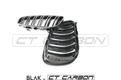BMW 3 SERIES E92 & E93 LCI DOUBLE SLAT BLACK GRILLES - BLAK BY CT CARBON
