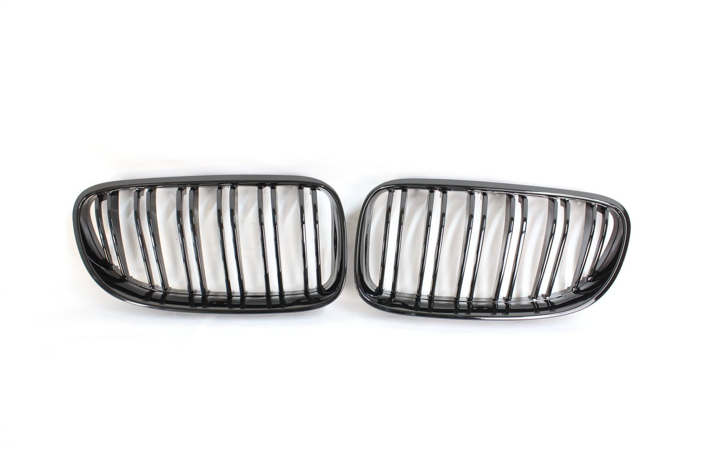 BMW 3 Series E92/E93 LCI Facelift Black Double Slat Kidney Grilles – Front Grill Set, Shadowline Blackout Twin‑Bar ABS Replacement for Coupe & Convertible (Non‑M3) | BLAK by CT Carbon