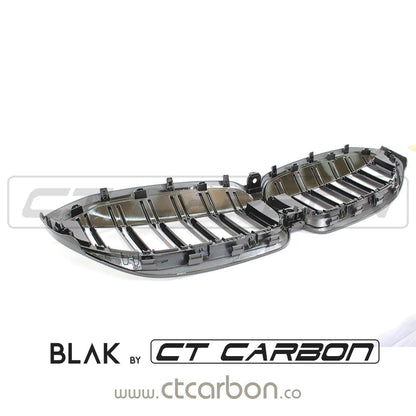 BMW 3 Series G20/G21 Kidney Grille Black Front Grill Shadowline Dechrome Radiator Grille Replacement OEM Style 2018-2022 Saloon Touring | BLAK by CT Carbon