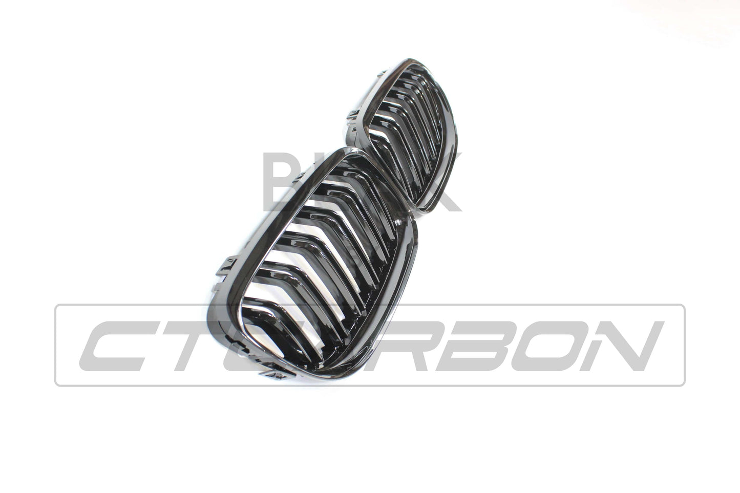 BMW E90 3 SERIES LCI DOUBLE SLAT BLACK GRILLES - BLAK BY CT CARBON