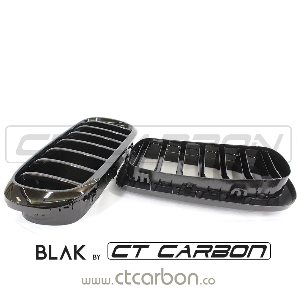 BMW F15 & F16 X5 & X6 SINGLE SLAT BLACK GRILLES- BLAK BY CT CARBON