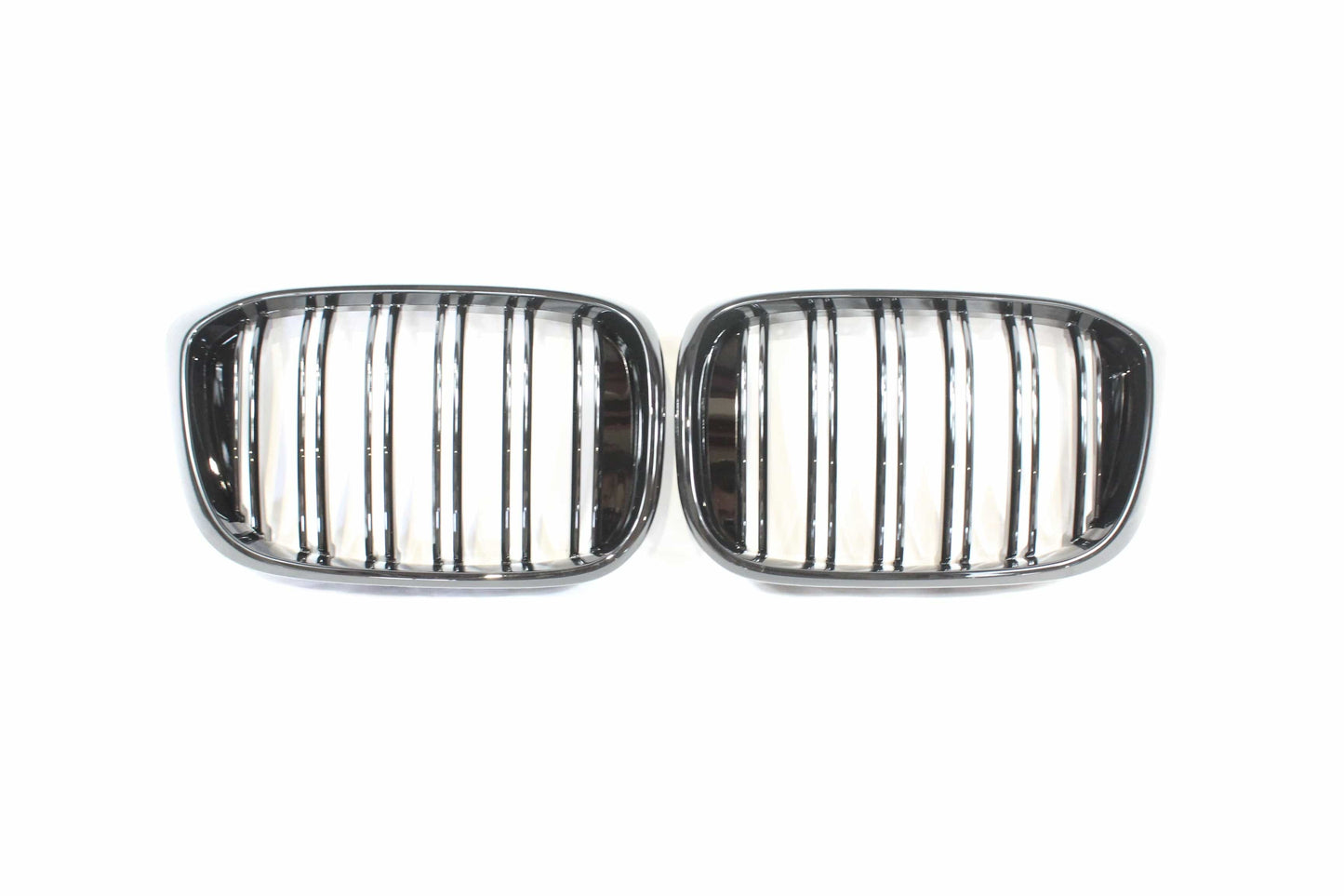 BMW X3 G01 2017-2021 Black Kidney Grilles – Twin/Double Slat M Style Front Grill Set (Pair) | Blackout Dechrome Radiator Grille Replacement | Pre-LCI | BLAK by CT Carbon