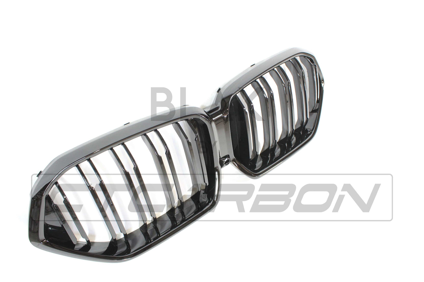 BMW X6 G06 2020-2025 Kidney Grilles Black Double Slat | M Sport/M Style Twin-Bar Front Grill Set | Shadowline De-Chrome Blackout ABS Replacement - BLAK by CT Carbon