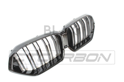 BMW X6 G06 2020-2025 Kidney Grilles Black Double Slat | M Sport/M Style Twin-Bar Front Grill Set | Shadowline De-Chrome Blackout ABS Replacement - BLAK by CT Carbon