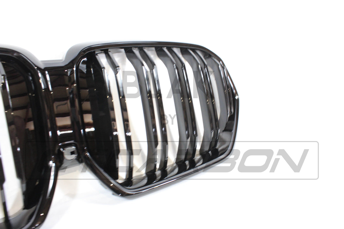 BMW X6 G06 2020-2025 Kidney Grilles Black Double Slat | M Sport/M Style Twin-Bar Front Grill Set | Shadowline De-Chrome Blackout ABS Replacement - BLAK by CT Carbon