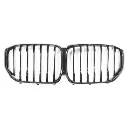 BMW X5 G05 2018+ Single-Slat Black Kidney Grille/Grill – BLAK by CT Carbon Front Radiator Grille Replacement, Blackout Dechrome Shadowline Upgrade, Front Bumper Nose Grill Cover Aftermarket