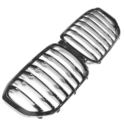 BMW X5 G05 2018+ Single-Slat Black Kidney Grille/Grill – BLAK by CT Carbon Front Radiator Grille Replacement, Blackout Dechrome Shadowline Upgrade, Front Bumper Nose Grill Cover Aftermarket