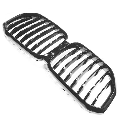 BMW X5 G05 2018+ Single-Slat Black Kidney Grille/Grill – BLAK by CT Carbon Front Radiator Grille Replacement, Blackout Dechrome Shadowline Upgrade, Front Bumper Nose Grill Cover Aftermarket