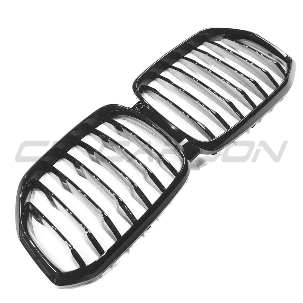 BMW X5 G05 2018-on Single Slat Black Kidney Grille Front Grill Aftermarket Replacement | Shadowline Dechrome Blackout ABS Radiator Grille Upgrade | BLAK by CT Carbon
