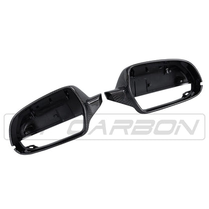 Audi A4/S4/A5/S5 B8.5 Facelift 2012-2016 Carbon Fibre/Carbon Fiber Wing/Side Mirror Caps Covers Housings Shells - Gloss OEM+ Replacement Pair
