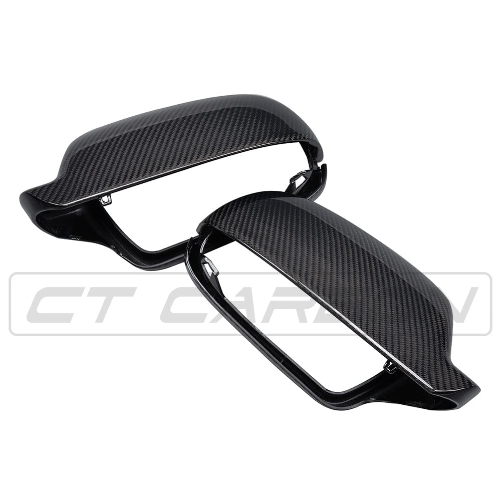 Audi A4/S4/A5/S5 B8.5 Facelift 2012-2016 Carbon Fibre/Carbon Fiber Wing/Side Mirror Caps Covers Housings Shells - Gloss OEM+ Replacement Pair