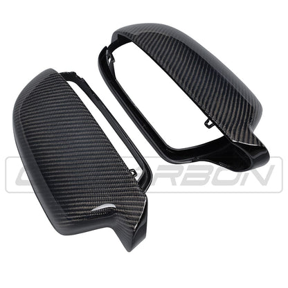 Audi A4/S4/A5/S5 B8.5 Facelift 2012-2016 Carbon Fibre/Carbon Fiber Wing/Side Mirror Caps Covers Housings Shells - Gloss OEM+ Replacement Pair