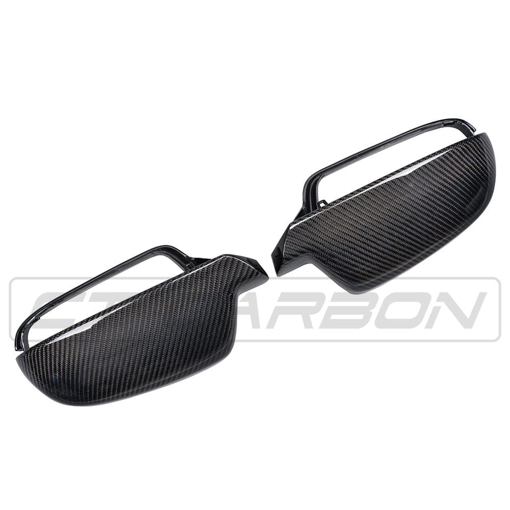 Audi A4/S4/A5/S5 B8.5 Facelift 2012-2016 Carbon Fibre/Carbon Fiber Wing/Side Mirror Caps Covers Housings Shells - Gloss OEM+ Replacement Pair