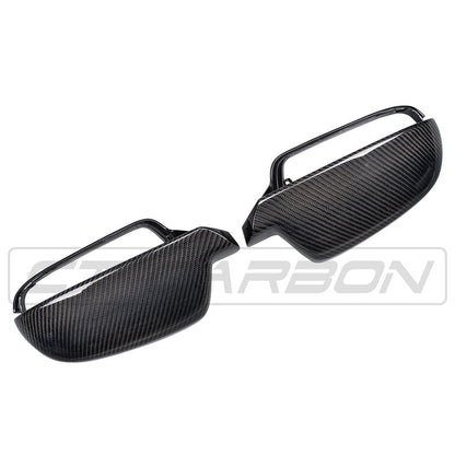 Audi A4/S4/A5/S5 B8.5 Facelift 2012-2016 Carbon Fibre/Carbon Fiber Wing/Side Mirror Caps Covers Housings Shells - Gloss OEM+ Replacement Pair
