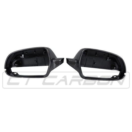 Audi A4/S4/A5/S5 B8.5 Facelift 2012-2016 Carbon Fibre/Carbon Fiber Wing/Side Mirror Caps Covers Housings Shells - Gloss OEM+ Replacement Pair