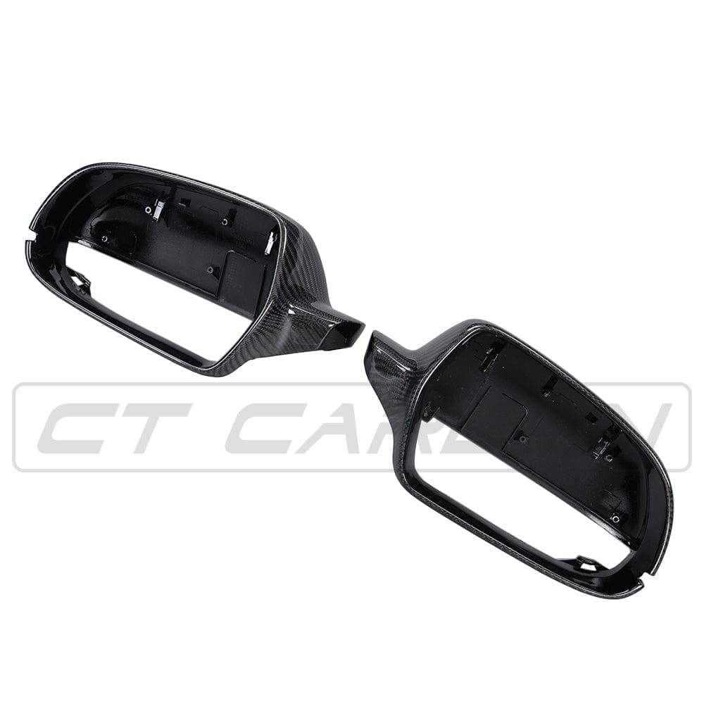 Audi A4/S4/A5/S5 B8.5 Facelift 2012-2016 Carbon Fibre/Carbon Fiber Wing/Side Mirror Caps Covers Housings Shells - Gloss OEM+ Replacement Pair