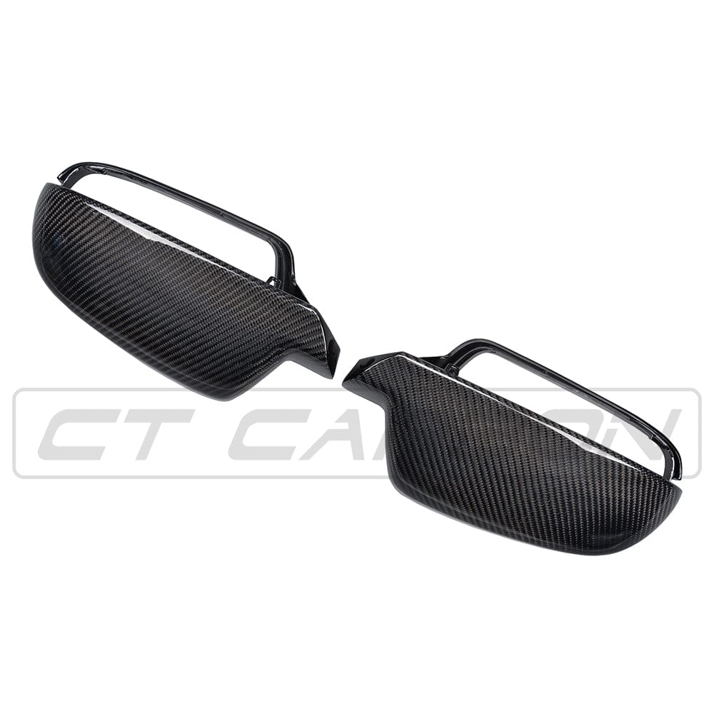 Audi A4/S4/A5/S5 B8.5 Facelift 2012-2016 Carbon Fibre/Carbon Fiber Wing/Side Mirror Caps Covers Housings Shells - Gloss OEM+ Replacement Pair