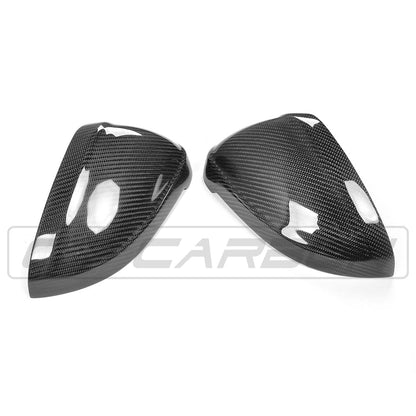 Audi A4/S4/A5/S5 B9/B9.5 2016+ Carbon Fibre Mirror Caps - Wing Mirror Covers, Door Mirror Shells & Housings | Genuine Carbon, OEM Style Replacement Pair by CT Carbon