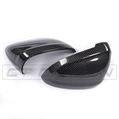 Audi A4/S4/A5/S5 B9/B9.5 2016+ Carbon Fibre Mirror Caps - Wing Mirror Covers, Door Mirror Shells & Housings | Genuine Carbon, OEM Style Replacement Pair by CT Carbon
