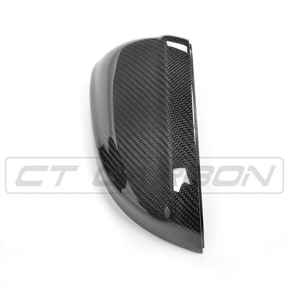 Audi A4/S4/A5/S5 B9/B9.5 2016+ Carbon Fibre Mirror Caps - Wing Mirror Covers, Door Mirror Shells & Housings | Genuine Carbon, OEM Style Replacement Pair by CT Carbon