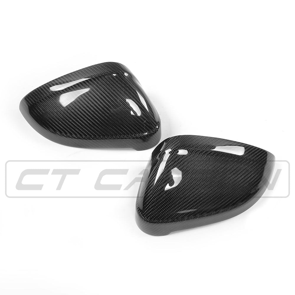 Audi A4/S4/A5/S5 B9/B9.5 2016+ Carbon Fibre Mirror Caps - Wing Mirror Covers, Door Mirror Shells & Housings | Genuine Carbon, OEM Style Replacement Pair by CT Carbon