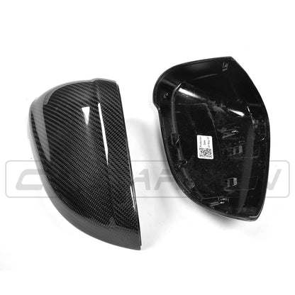 Audi A4/S4/A5/S5 B9/B9.5 2016+ Carbon Fibre Mirror Caps - Wing Mirror Covers, Door Mirror Shells & Housings | Genuine Carbon, OEM Style Replacement Pair by CT Carbon