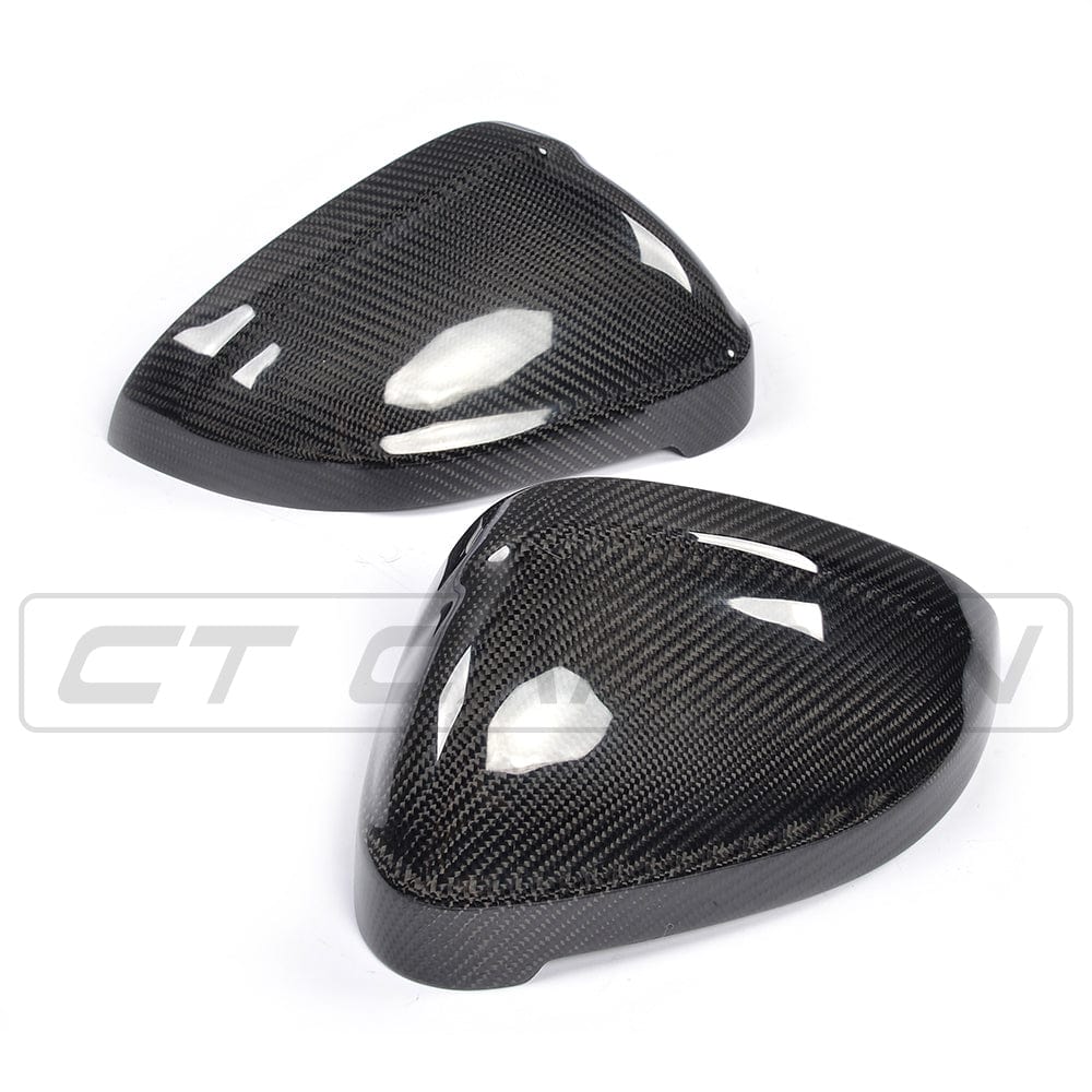 Audi A4/S4/A5/S5 B9/B9.5 2016+ Carbon Fibre Mirror Caps - Wing Mirror Covers, Door Mirror Shells & Housings | Genuine Carbon, OEM Style Replacement Pair by CT Carbon