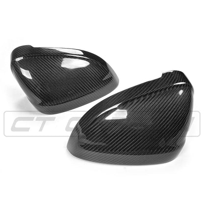 Audi A4/S4/A5/S5 B9/B9.5 2016+ Carbon Fibre Mirror Caps - Wing Mirror Covers, Door Mirror Shells & Housings | Genuine Carbon, OEM Style Replacement Pair by CT Carbon