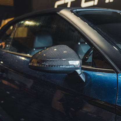 Audi A4/S4/A5/S5 B9/B9.5 2016+ Carbon Fibre Mirror Caps - Wing Mirror Covers, Door Mirror Shells & Housings | Genuine Carbon, OEM Style Replacement Pair by CT Carbon