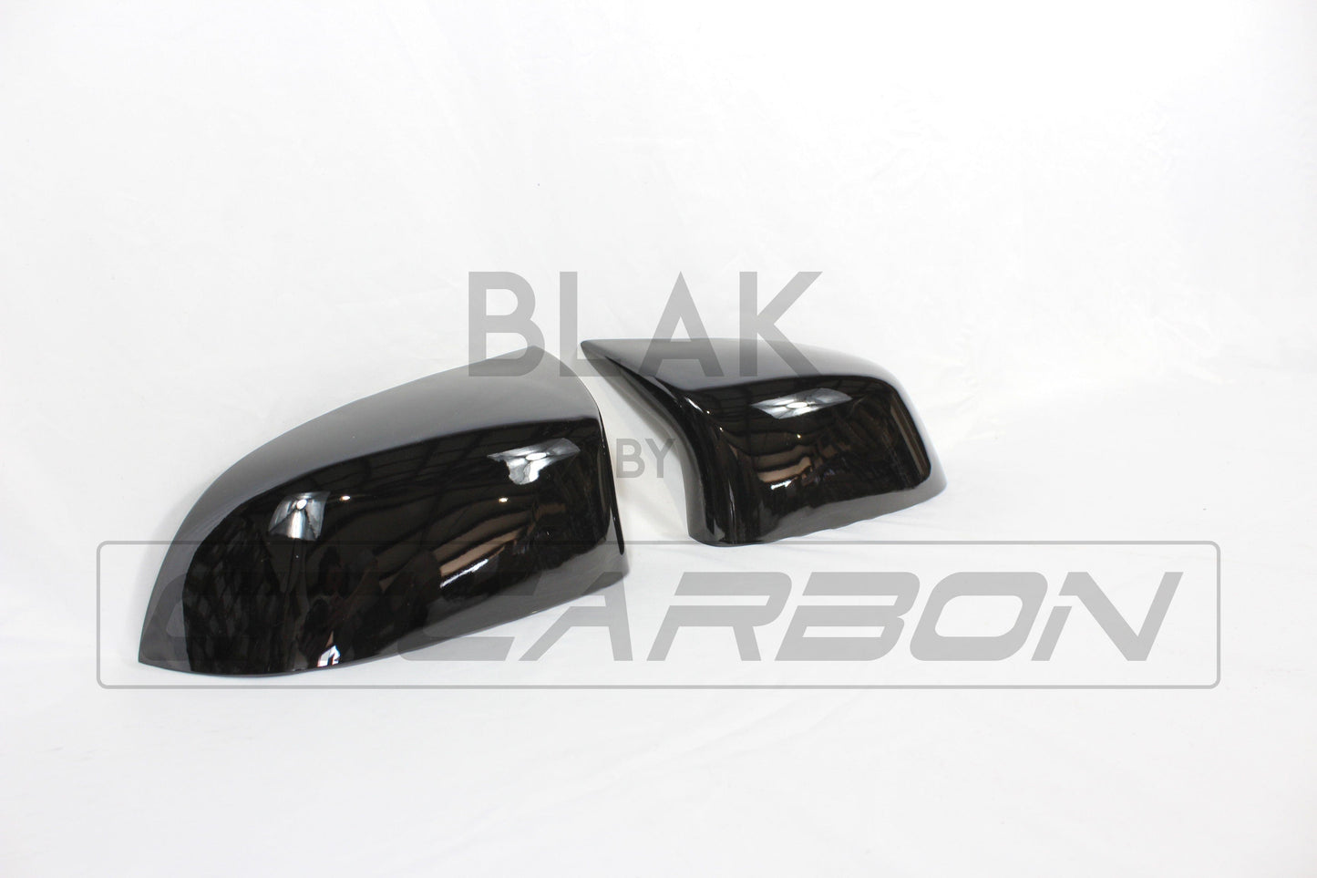 BMW X5 F15 & X6 F16 Door Wing Mirror Covers Caps Gloss Piano Black - M Style Replacement Side Mirror Shells Pair 2014-2018 OEM Fit ABS CT Carbon