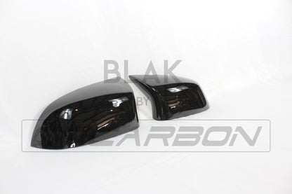 BMW X5 X6 F15 F16 2014–2018 Gloss Black Mirror Caps – M Performance Style Wing/Door Mirror Covers Shells, Piano Black ABS Replacement Housings | CT Carbon