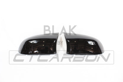 BMW X5 X6 F15 F16 2014–2018 Gloss Black Mirror Caps – M Performance Style Wing/Door Mirror Covers Shells, Piano Black ABS Replacement Housings | CT Carbon