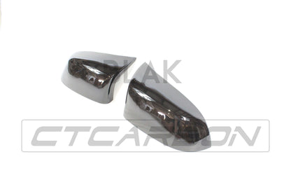 BMW X5 X6 F15 F16 2014-2018 Gloss Piano Black M Performance Style Mirror Caps – Wing/Side Mirror Covers / Mirror Shells / Housings – Shadowline Look ABS Replacement Pair (Left & Right)