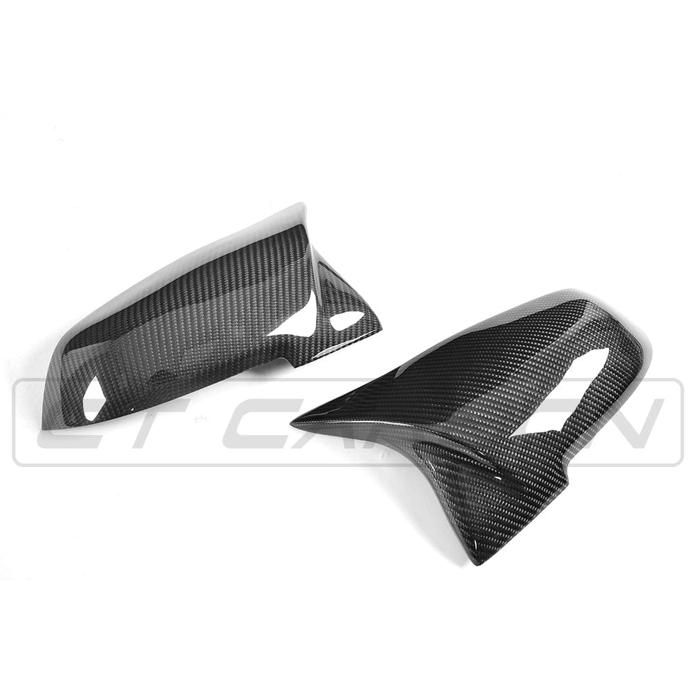CT Carbon BMW F40 1 Series & F44 2 Series Gran Coupe (2020+) Carbon Fibre/Fiber Wing/Side/Door Mirror Caps – M Performance Style Gloss Replacement Covers/Shells/Housings – Fits 118i 120d M135i 218i 220d M235i (Pair)