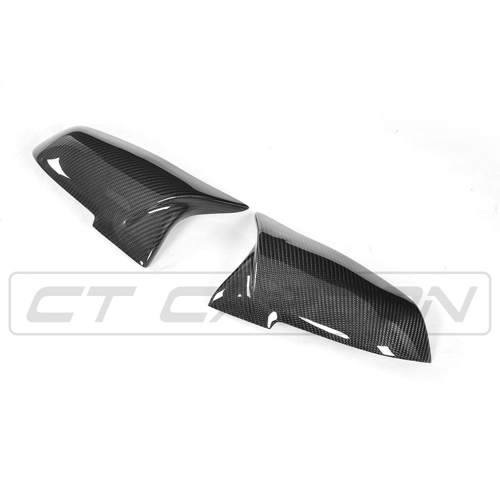 CT Carbon BMW F40 1 Series & F44 2 Series Gran Coupe (2020+) Carbon Fibre/Fiber Wing/Side/Door Mirror Caps – M Performance Style Gloss Replacement Covers/Shells/Housings – Fits 118i 120d M135i 218i 220d M235i (Pair)