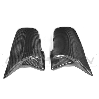 CT Carbon BMW F40 1 Series & F44 2 Series Gran Coupe (2020+) Carbon Fibre/Fiber Wing/Side/Door Mirror Caps – M Performance Style Gloss Replacement Covers/Shells/Housings – Fits 118i 120d M135i 218i 220d M235i (Pair)