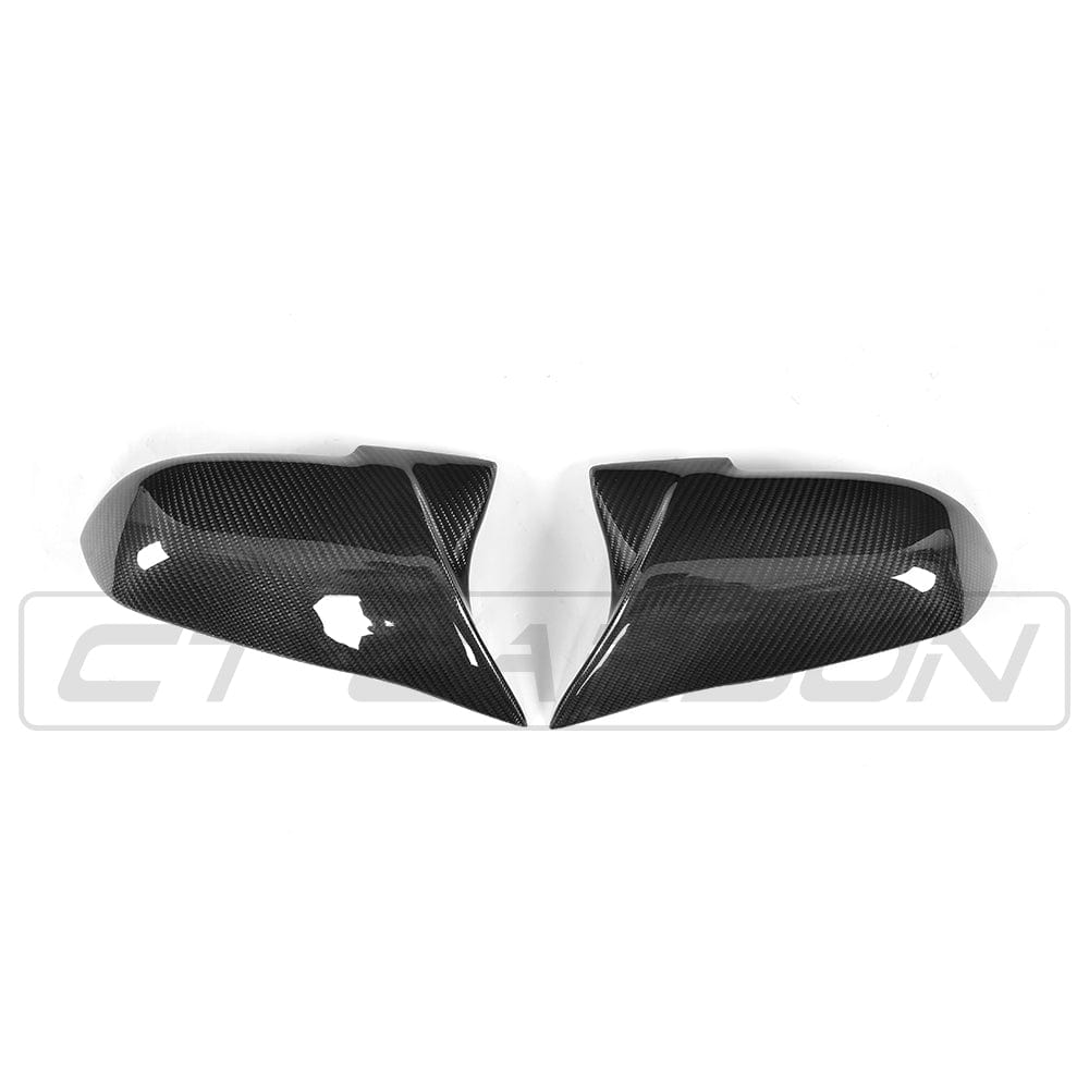 CT Carbon BMW F40 1 Series & F44 2 Series Gran Coupe (2020+) Carbon Fibre/Fiber Wing/Side/Door Mirror Caps – M Performance Style Gloss Replacement Covers/Shells/Housings – Fits 118i 120d M135i 218i 220d M235i (Pair)