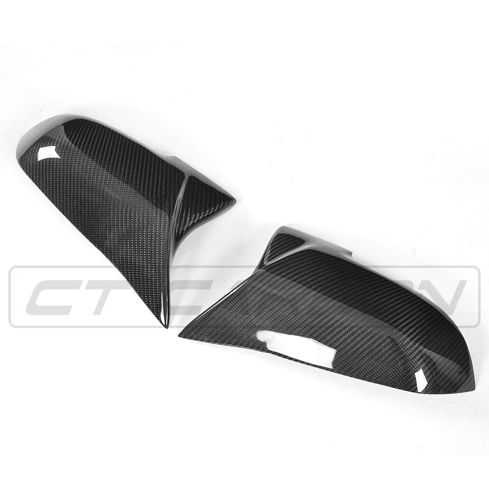 CT Carbon BMW F40 1 Series & F44 2 Series Gran Coupe (2020+) Carbon Fibre/Fiber Wing/Side/Door Mirror Caps – M Performance Style Gloss Replacement Covers/Shells/Housings – Fits 118i 120d M135i 218i 220d M235i (Pair)