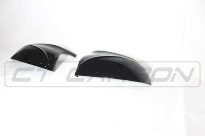 CT Carbon BMW X3/X4/X5/X6 G01/G02/G05/G06 Gloss Piano Black Wing Mirror Caps – Door/Wing Mirror Covers Replacement Shells/Housings | OEM-Style Shadowline/Blackline/M Style | Fits X3 2017+, X4 2018+, X5 2018+, X6 2019+