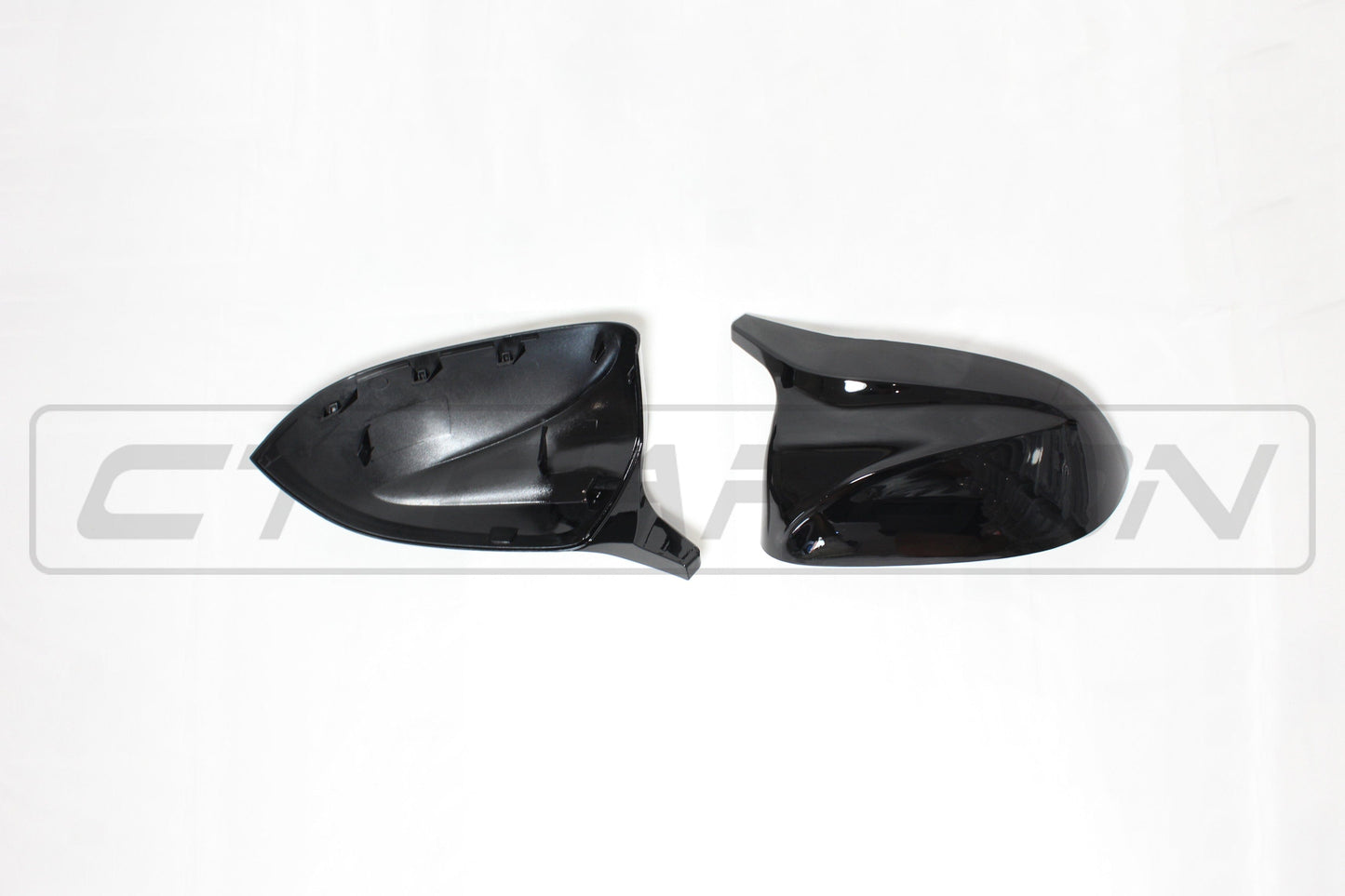 CT Carbon BMW X3/X4/X5/X6 G01/G02/G05/G06 Gloss Piano Black Wing Mirror Caps – Door/Wing Mirror Covers Replacement Shells/Housings | OEM-Style Shadowline/Blackline/M Style | Fits X3 2017+, X4 2018+, X5 2018+, X6 2019+